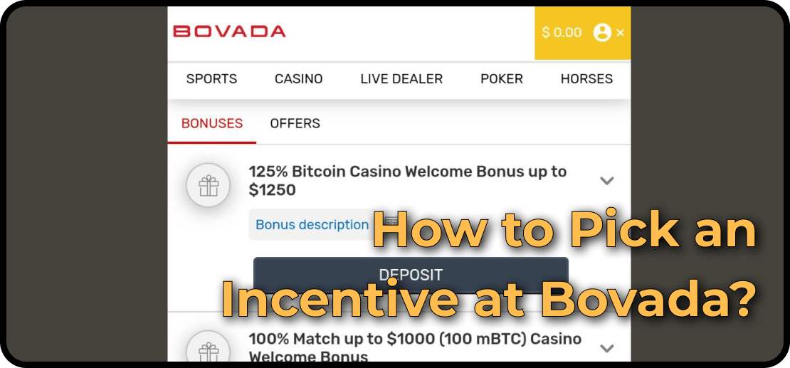 How to Pick an Incentive at Bovada? 