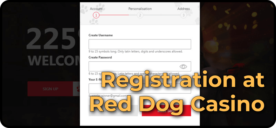 Registration at Red Dog Casino